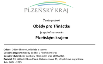 Obědy do škol v Plzeňském kraji